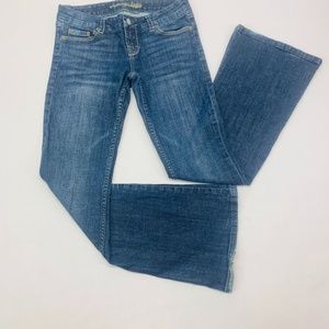 American Eagle Womens Jeans 4 Blue Flare Bell Low